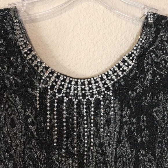 Beautiful Elegant Black and Silver  Dress - Picture 3 of 5